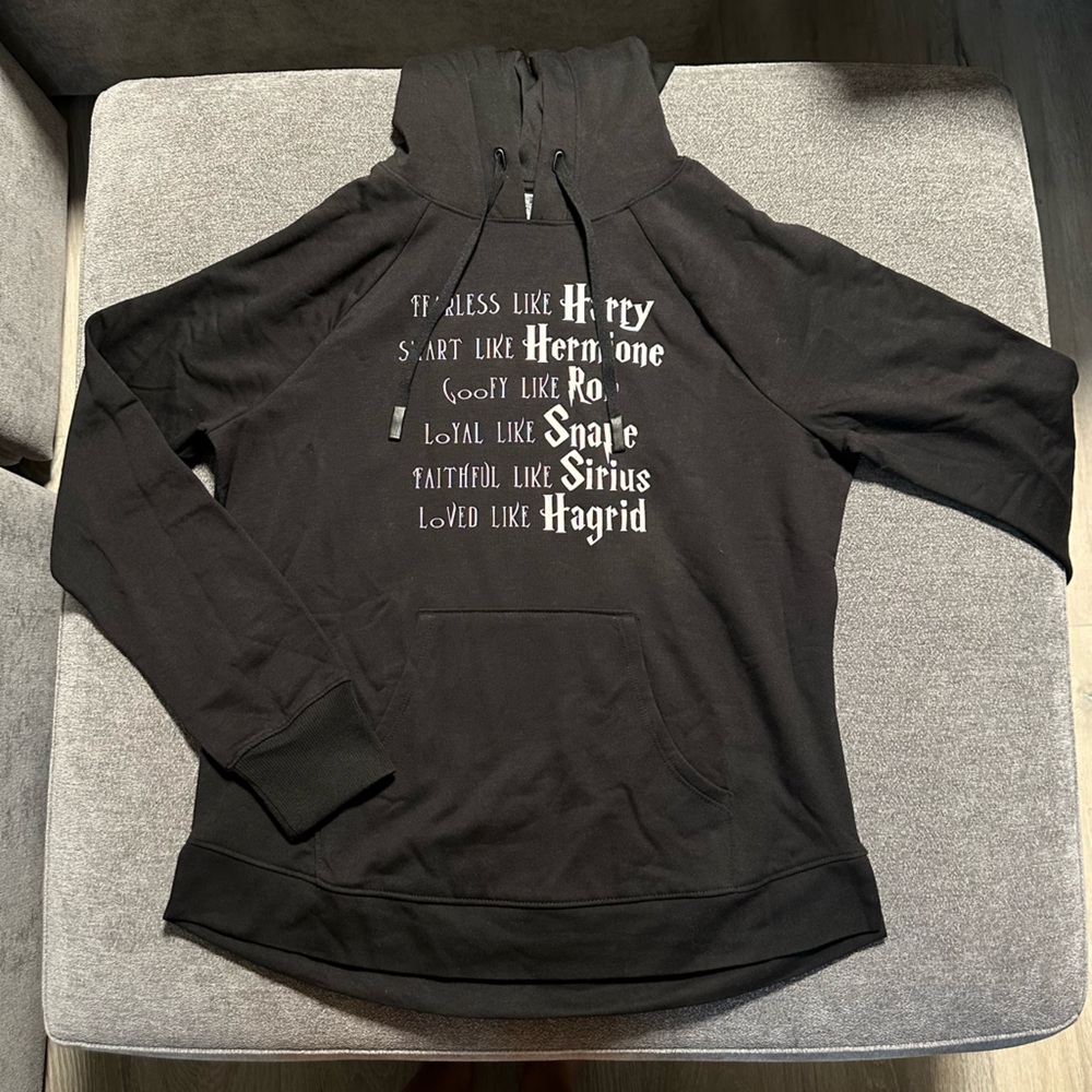 Harry Potter Black Hoodie with Drawstrings
